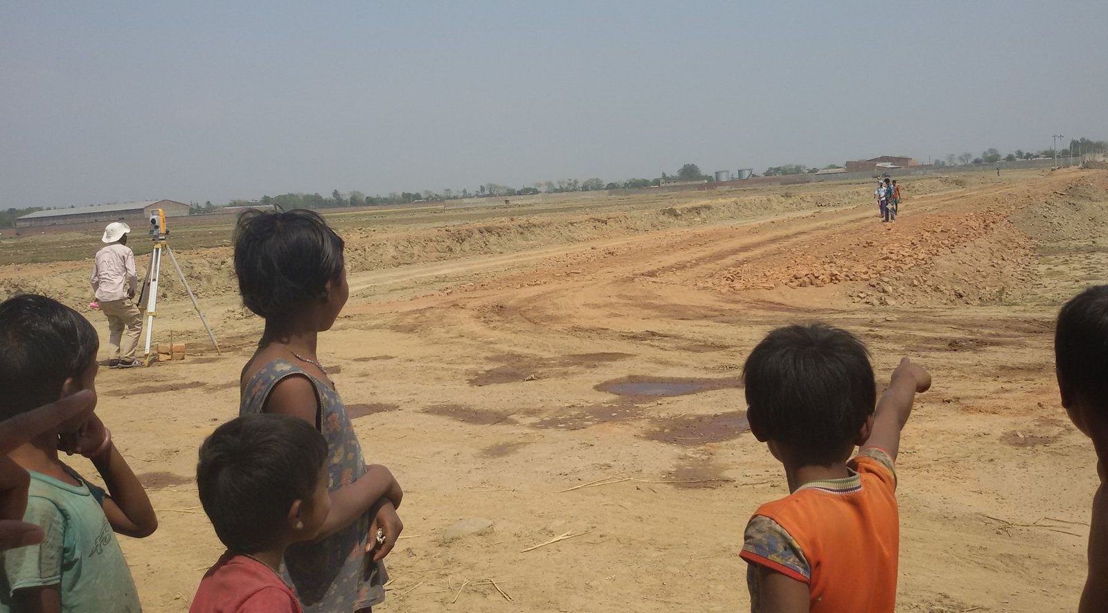 Survey team working on site in Nepal